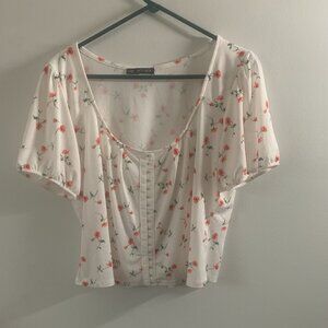 Notebuk Floral Print XL Short Sleeve Top